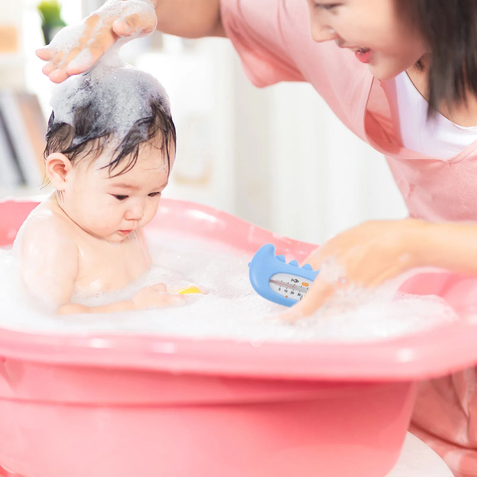 Baby Bath Thermometer Large Screen Cartoon Water Temperature for Tub Infant Bath Safety Room Temperature Measurement Tool