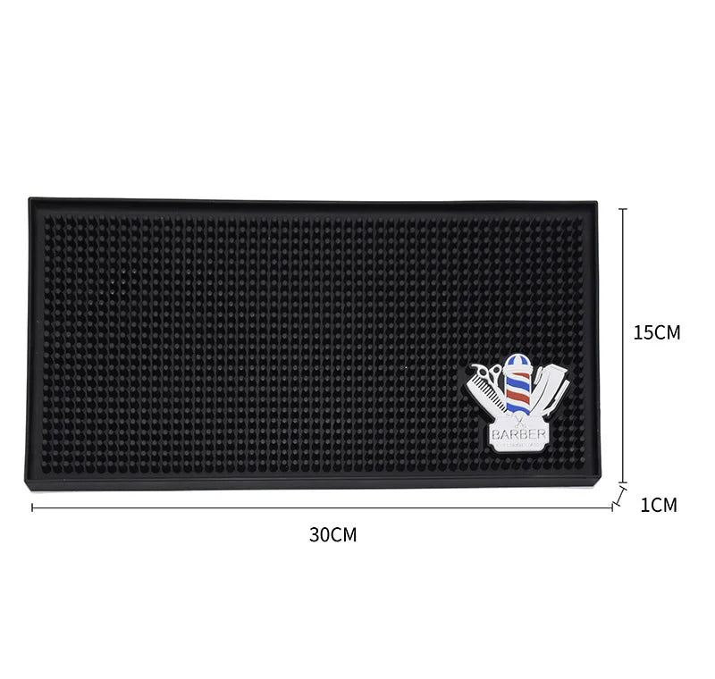 Barber Station Mat | Non-Slip Heat-Resistant Hair Tool Organizer Massage Chairs S Tidesmit