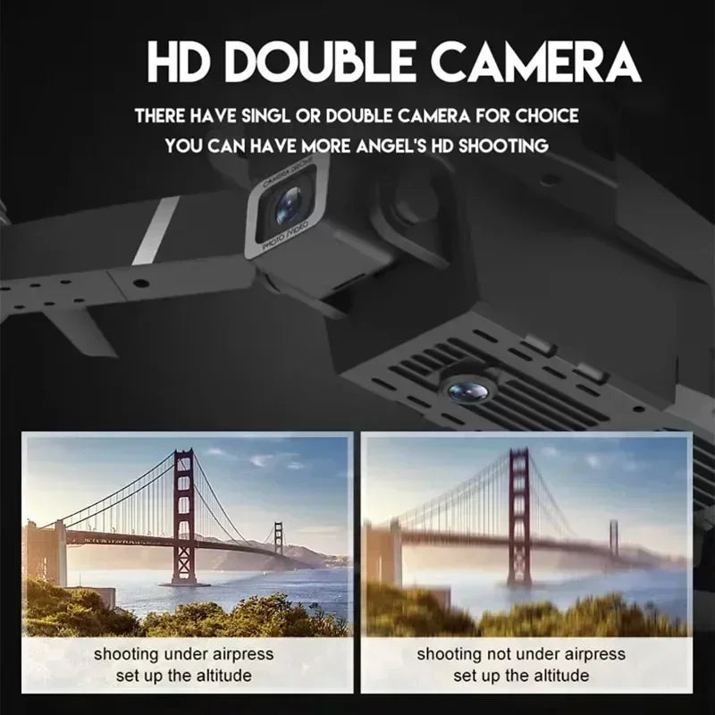 4K Camera Drone: Foldable Dual Lens WiFi RC Quadcopter for Beginners Tidesmit