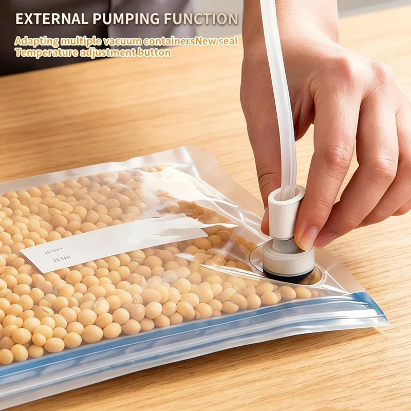 Wireless Portable Vacuum Sealer for Food Multi-Pack with Sealing Countdown Display Touch Waterproof Buttons Compact Kitchen Esse