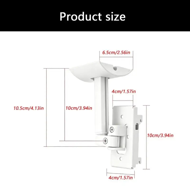 Speaker Wall Mount Pair with Adjustable Joint, Metal White Finish for Wall or Ceiling Placement, Home Theater Speaker D2RC