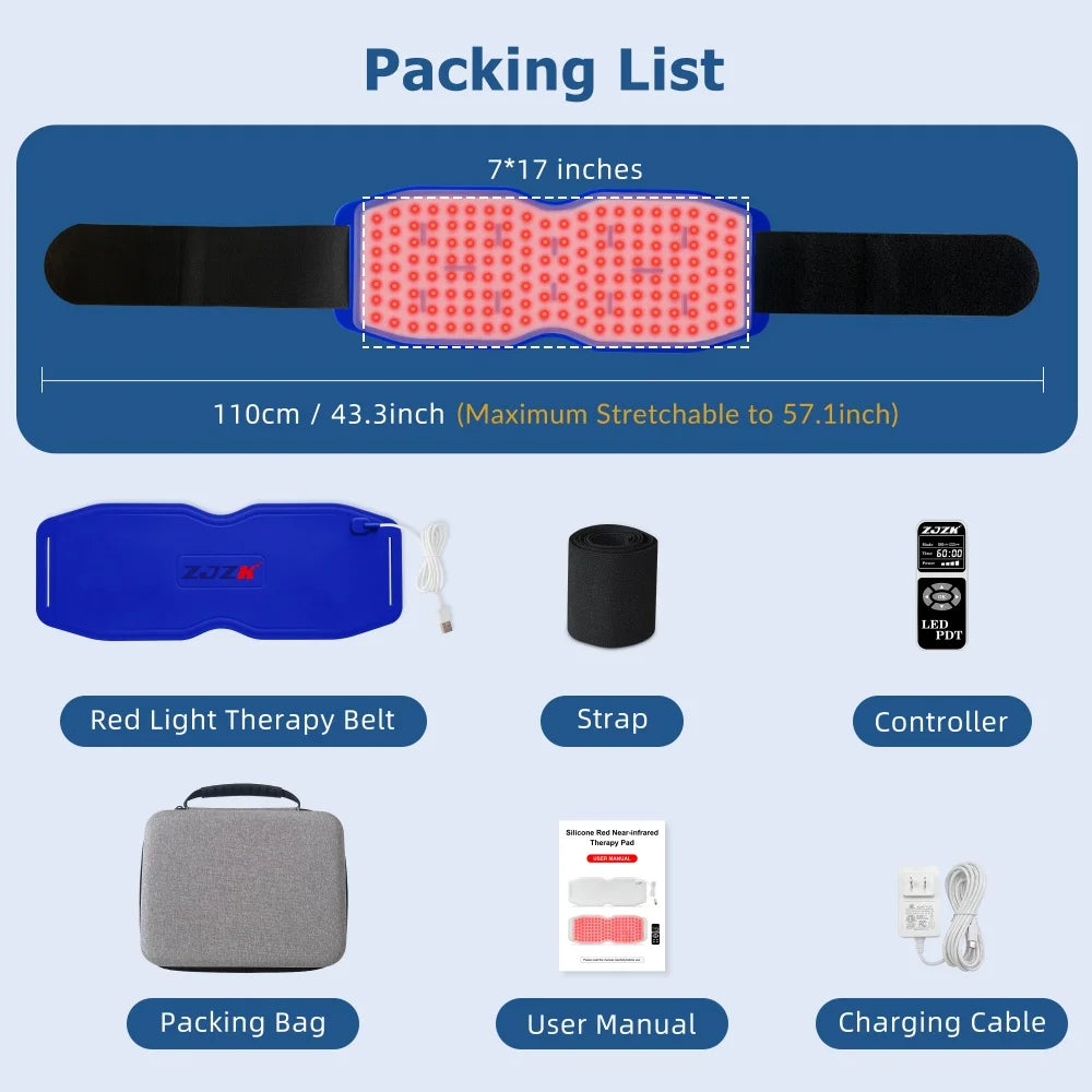 Red Light Therapy Pad for Shoulder Pain Relief 660nm - EU Wellness Back Massage Instrument Tidesmit