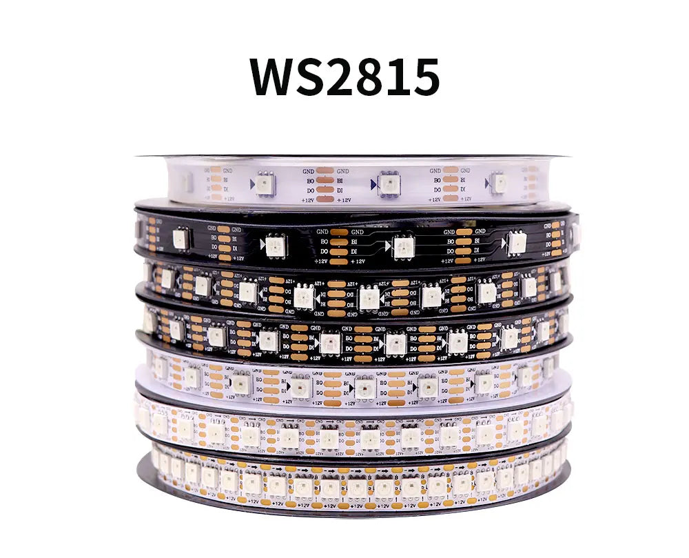 WS2811 WS2812 WS2813 WS2815 DC 5V 12V Color-Changing Addressable and Programmable LED Light Strips for Colorful Lighting