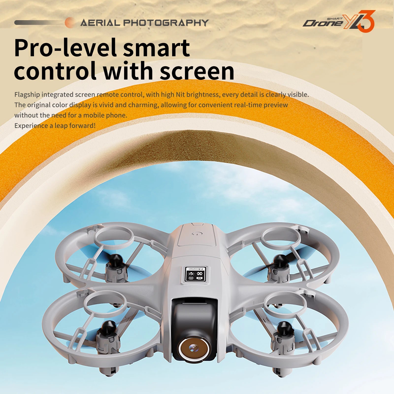 4K Camera Drone for Kids: Foldable Quadcopter with Remote Screen Tidesmit