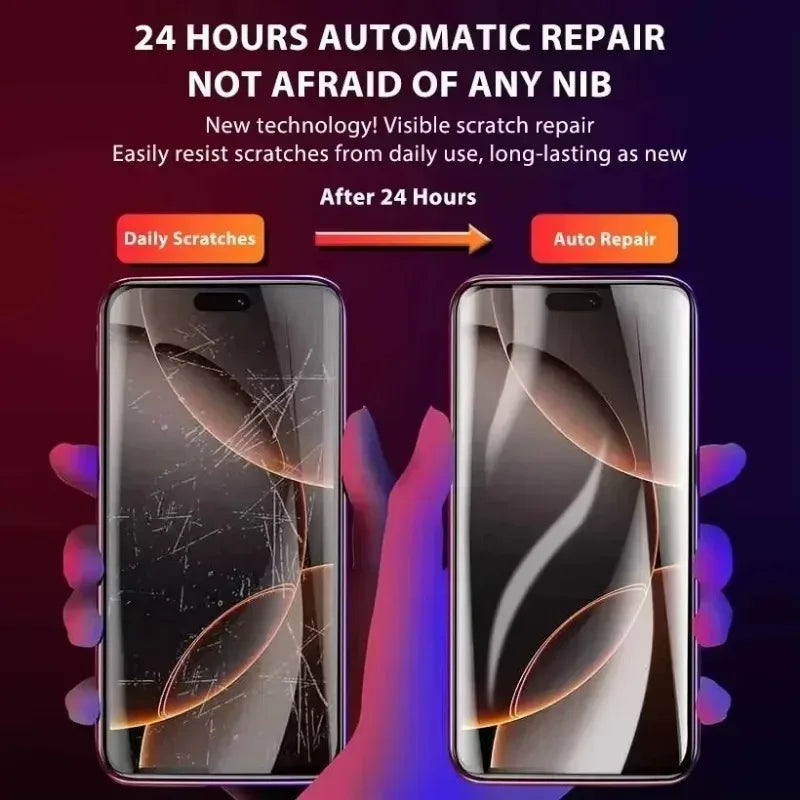 iPhone Hydrogel Screen Protector - 4 Pack Anti-Scratch HD Film Tidesmit