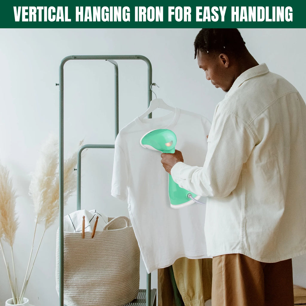 Tidesmit BRIEFNESS handheld garment steamer showing ergonomic design for quick fabric wrinkle removal and travel use