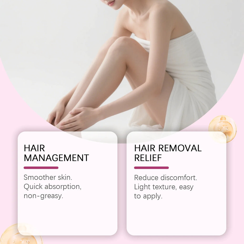 Oceaura underarm hair removal essential oil for smooth, moisturized skin. Non-greasy after-shave treatment for women.