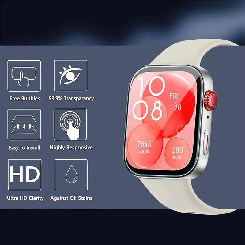 Huawei Watch Fit 3 Screen Protector - 5 Pack Anti-Scratch Hydrogel Film Tidesmit