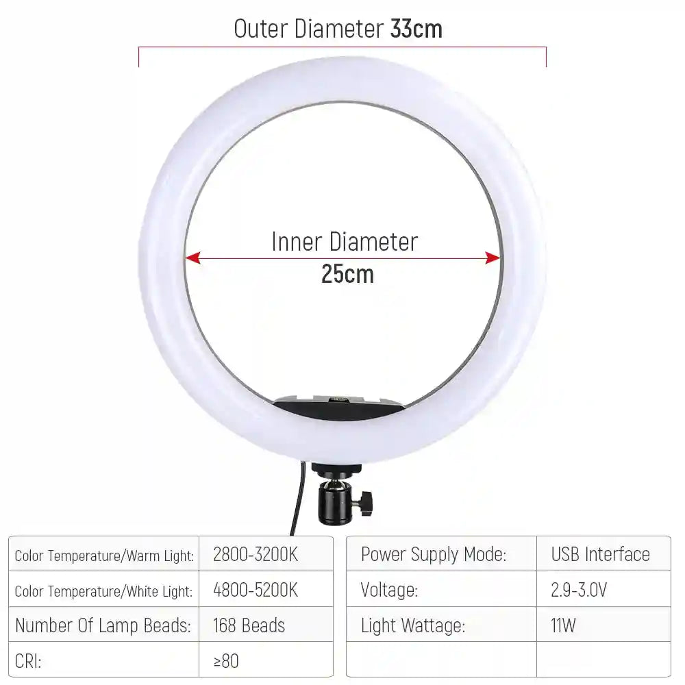 LED Ring Light with Tripod Stand for Pro Content Creation | Tidesmit Tidesmit
