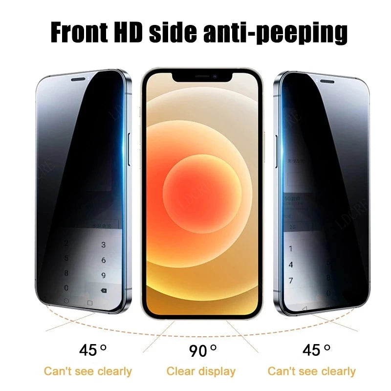 4Pcs For Reno 13F Glass OPPO Reno 13F Reno13F Screen Protector 9H HD Phone Protective Privacy Anti-Spy Tempered Glass Reno 13F AE Tidesmit