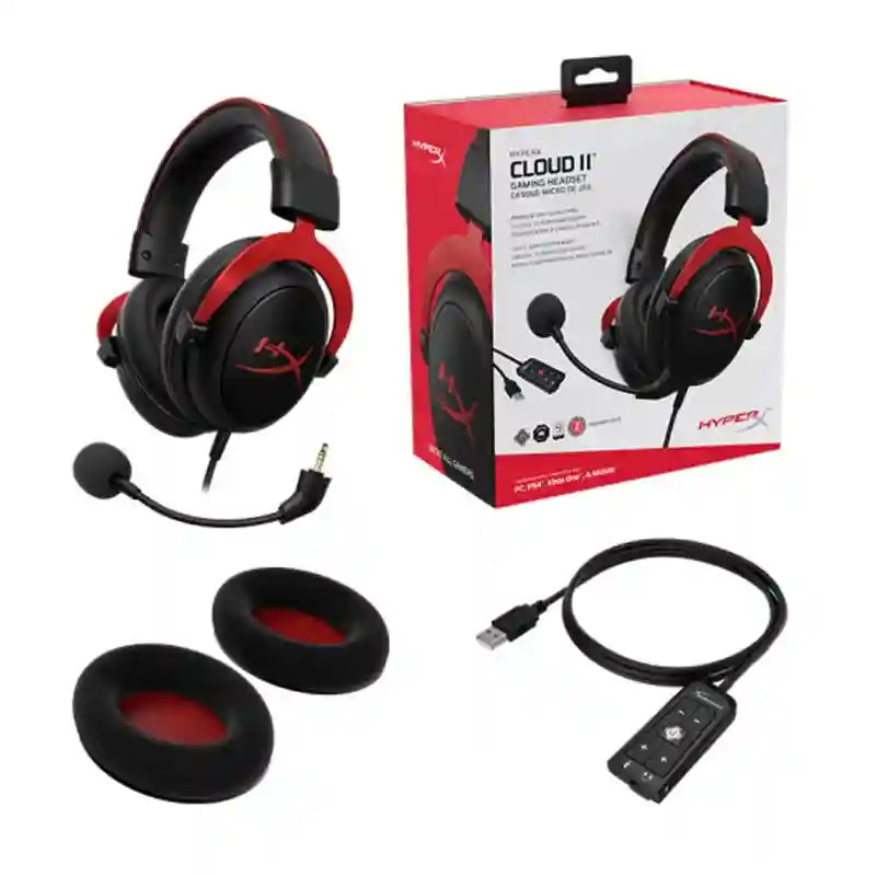 HyperX Cloud II Gaming Headset - 7.1 Surround Sound Over-Ear Headphones Tidesmit