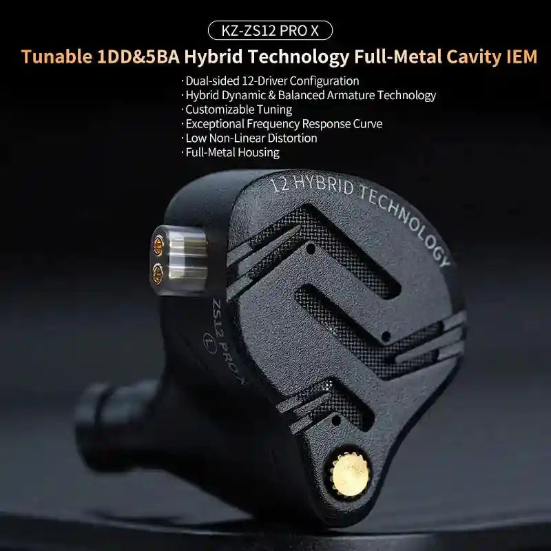 In-Ear Monitor Headphones 1DD+5BA Hybrid HiFi Bass | Tidesmit Tidesmit