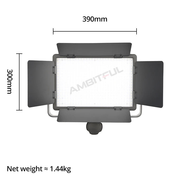 Tidesmit LED Video Light Panel - Adjustable Color Temperature Studio Lamp Tidesmit