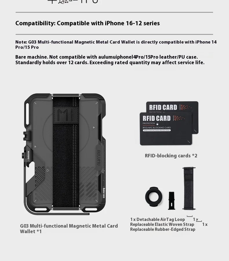 Magnetic Carbon Fiber Wallet: 6-in-1 Slim Fit Phone Case Tidesmit