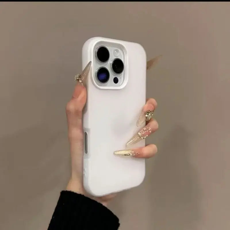 iPhone 17 Pro Max Case Soft Matte Silicone Shockproof Slim Fit Cover White Tidesmit