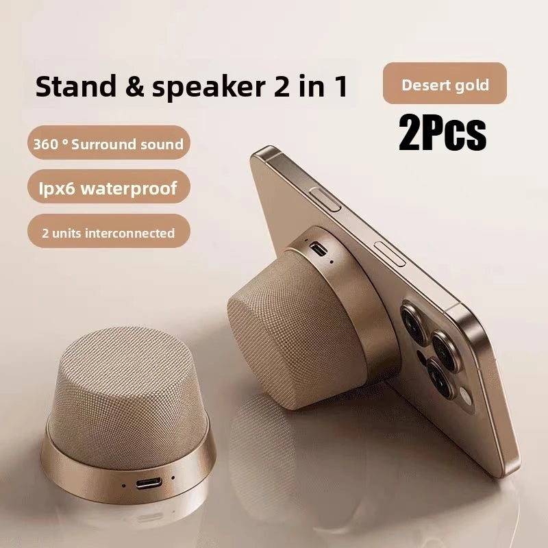 2-pack desert gold sleep aid and white noise machine with USB-C ports and phone stand design for better sleep.