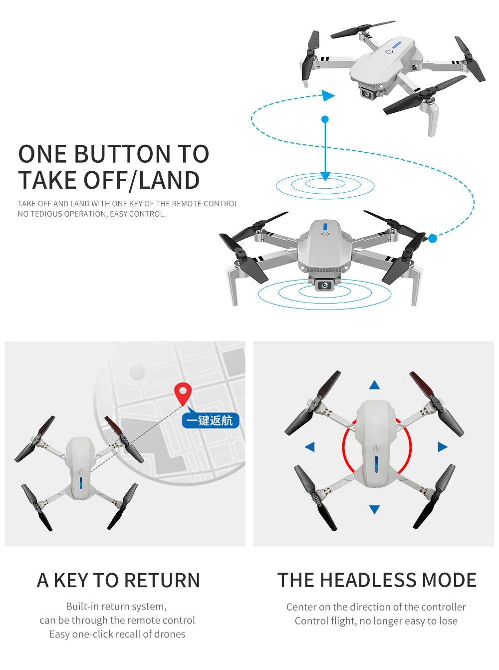 4K Camera Drone Foldable Quadcopter - Wide Angle Lens & Stable Flight Tidesmit