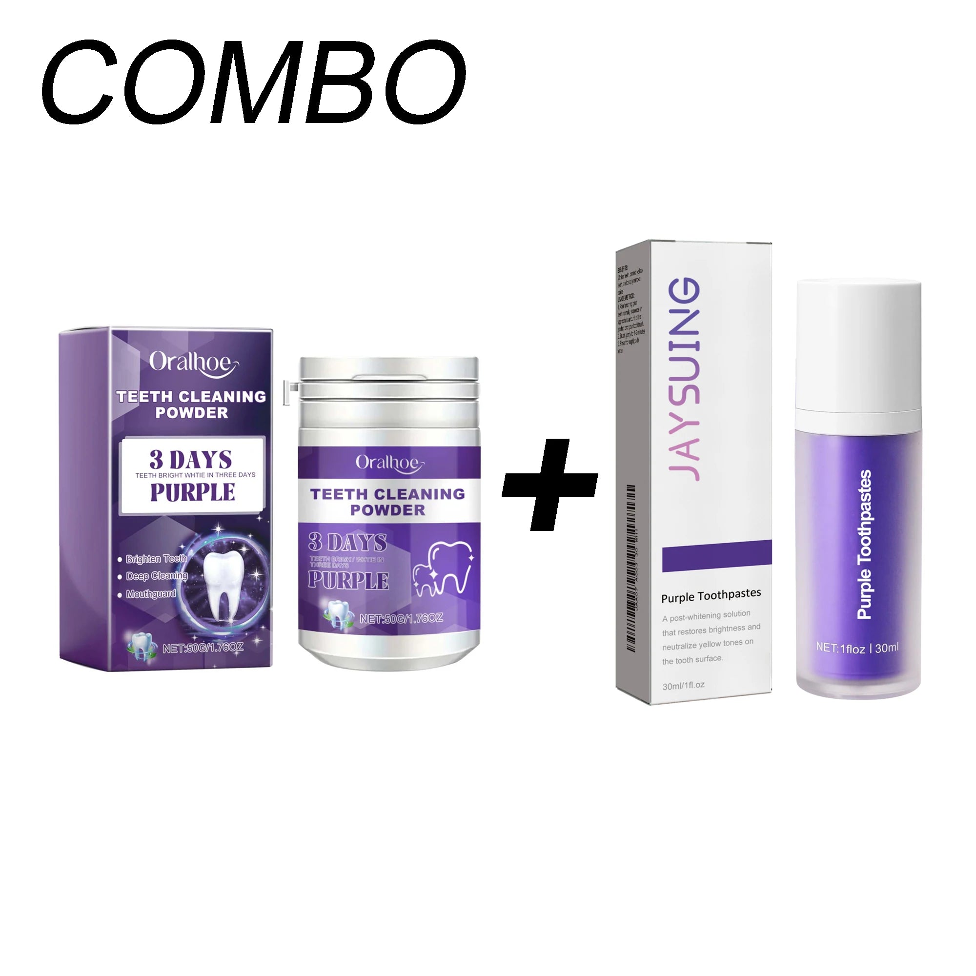 Tidesmit purple teeth whitening toothpaste for deep smoke stain removal and gingiva protection