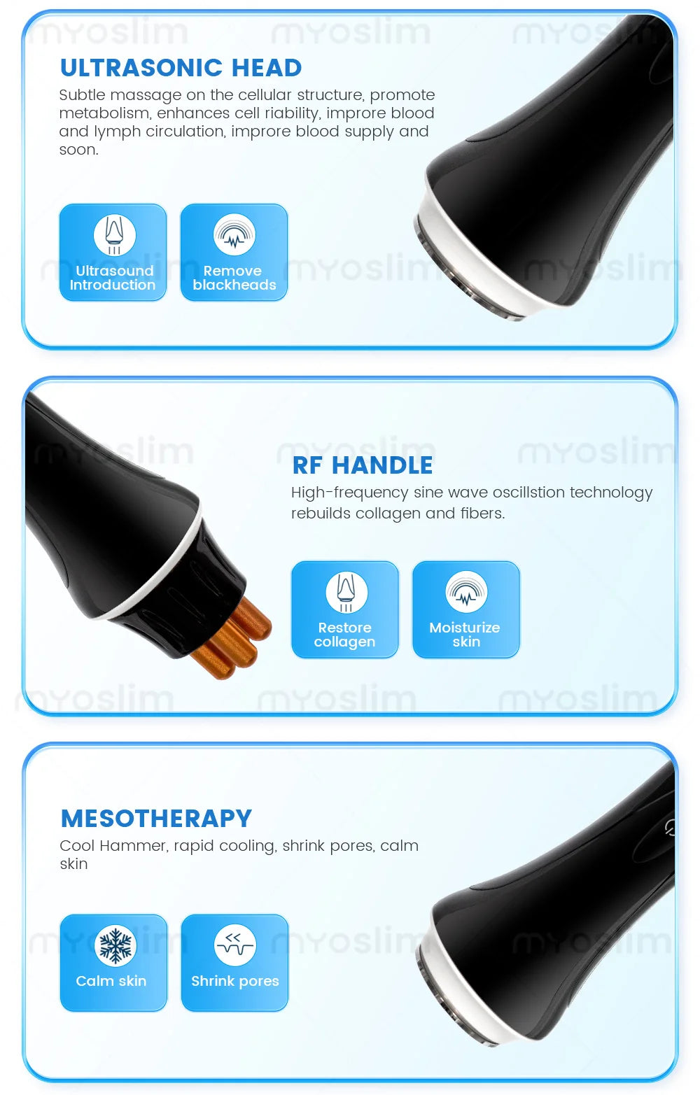 7-in-1 Hydra Facial Machine for Professional Deep Pore Cleansing Back Massage Instrument Tidesmit