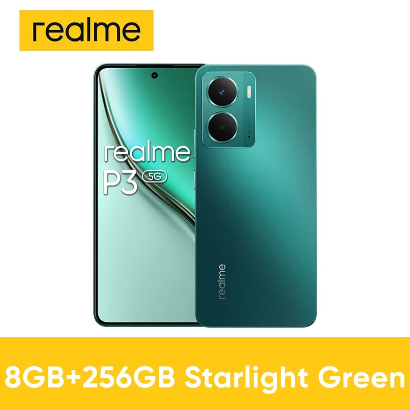 Realme P3 5g Smartphone Android Ai Snapdragon 6 Gen 4 6.67'' 120Hz Amoled Display 5260Mah Battery 50Mp Ai Camera Global Version