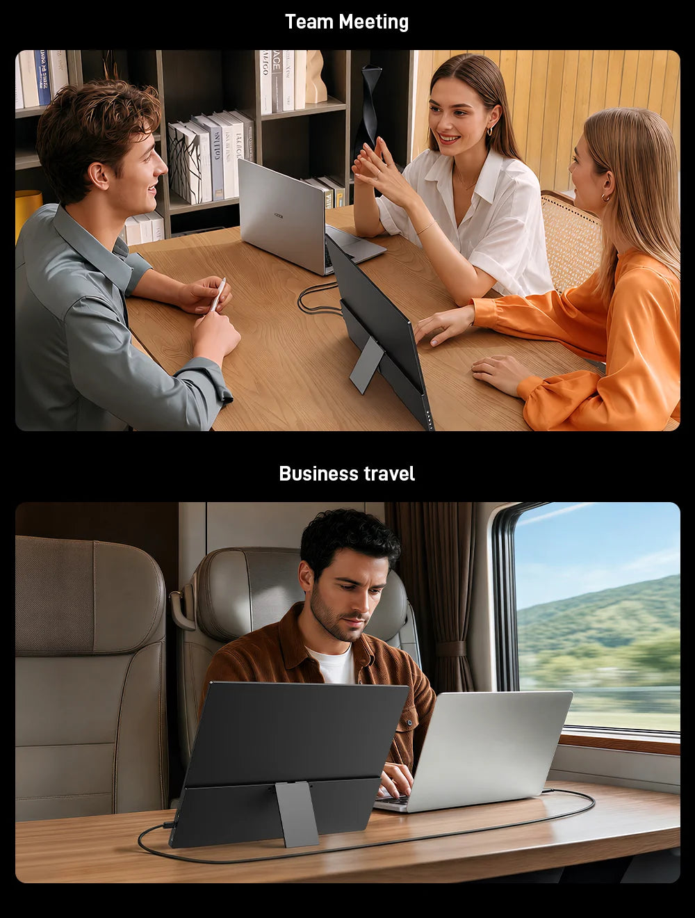 FORZOLA 16" 2K OLED Portable Monitor 120hz Gaming Display 100% DCI-P3 Laptop External Screen USB-C HDMI For Mac PC Mobile Phone