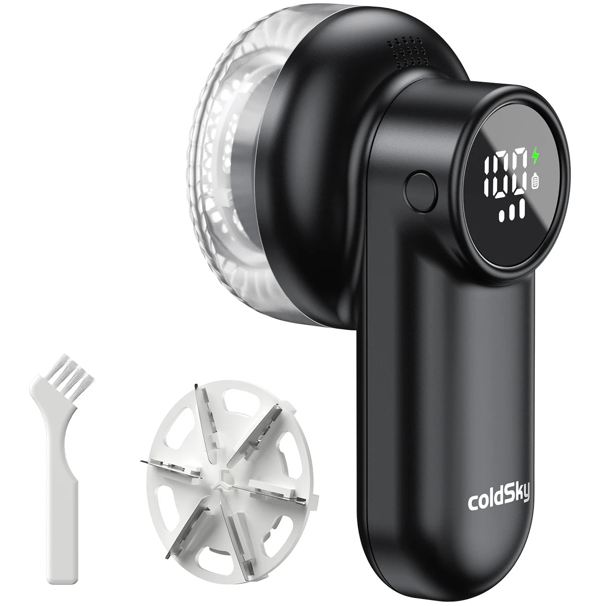 Tidesmit ColdSky rechargeable electric lint remover with intelligent digital display for clothes and sweater care