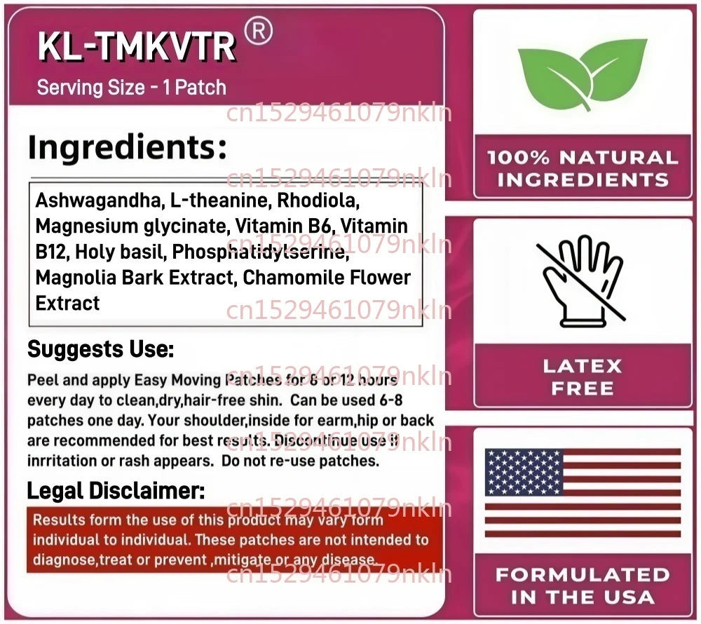 30 Patches Cortisol Transdermal Patches for Women & Men Cortisol Reducer with Vitamin B Complex for Sleep Support