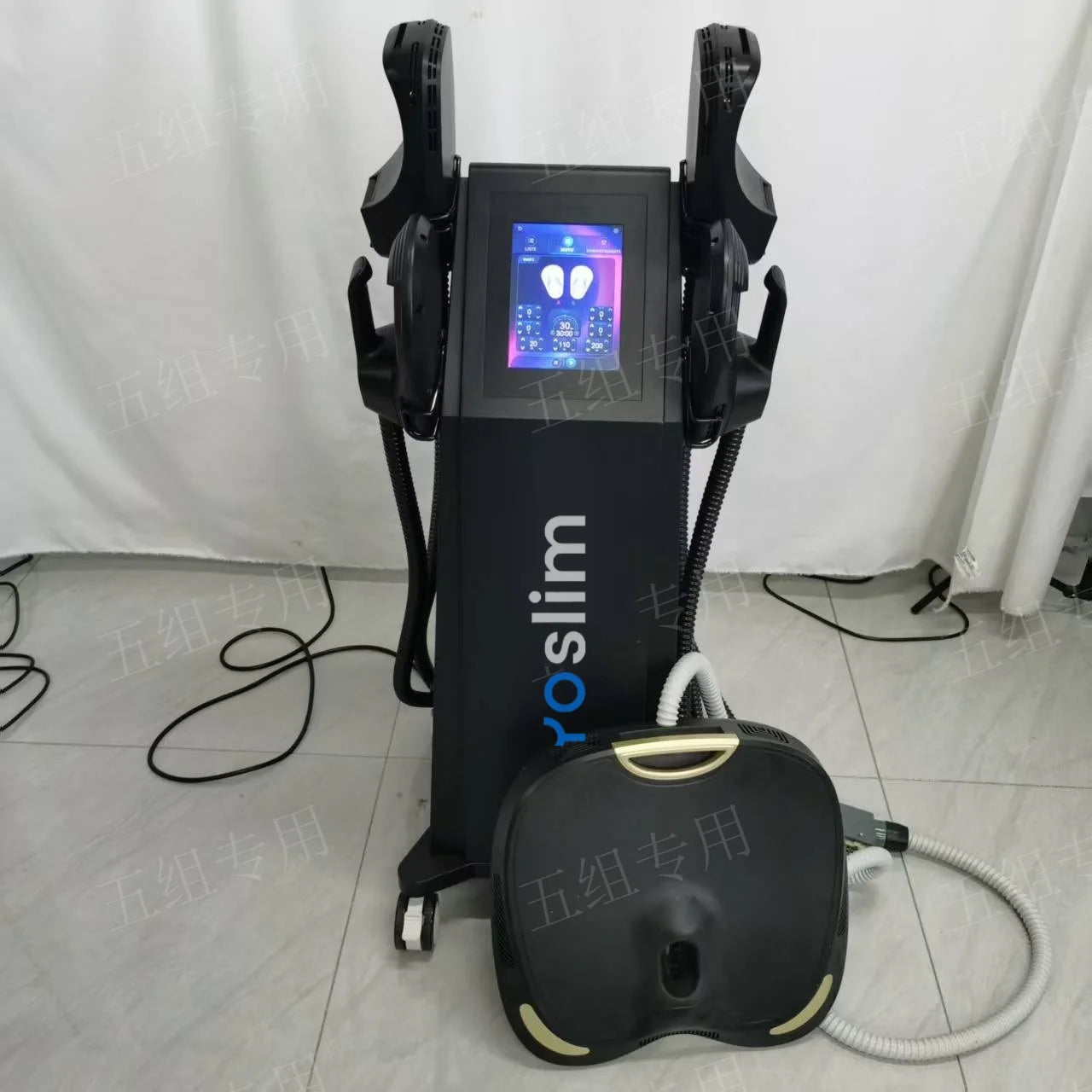 EMS Muscle Sculpting Machine | 6500W RF Body Toner by Tidesmit Body Shaping Massage Equipment 5 handles RF Tidesmit