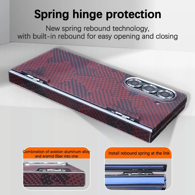 Samsung Galaxy Z Fold 7 Aramid Carbon Fiber Case - Slim Protection Tidesmit