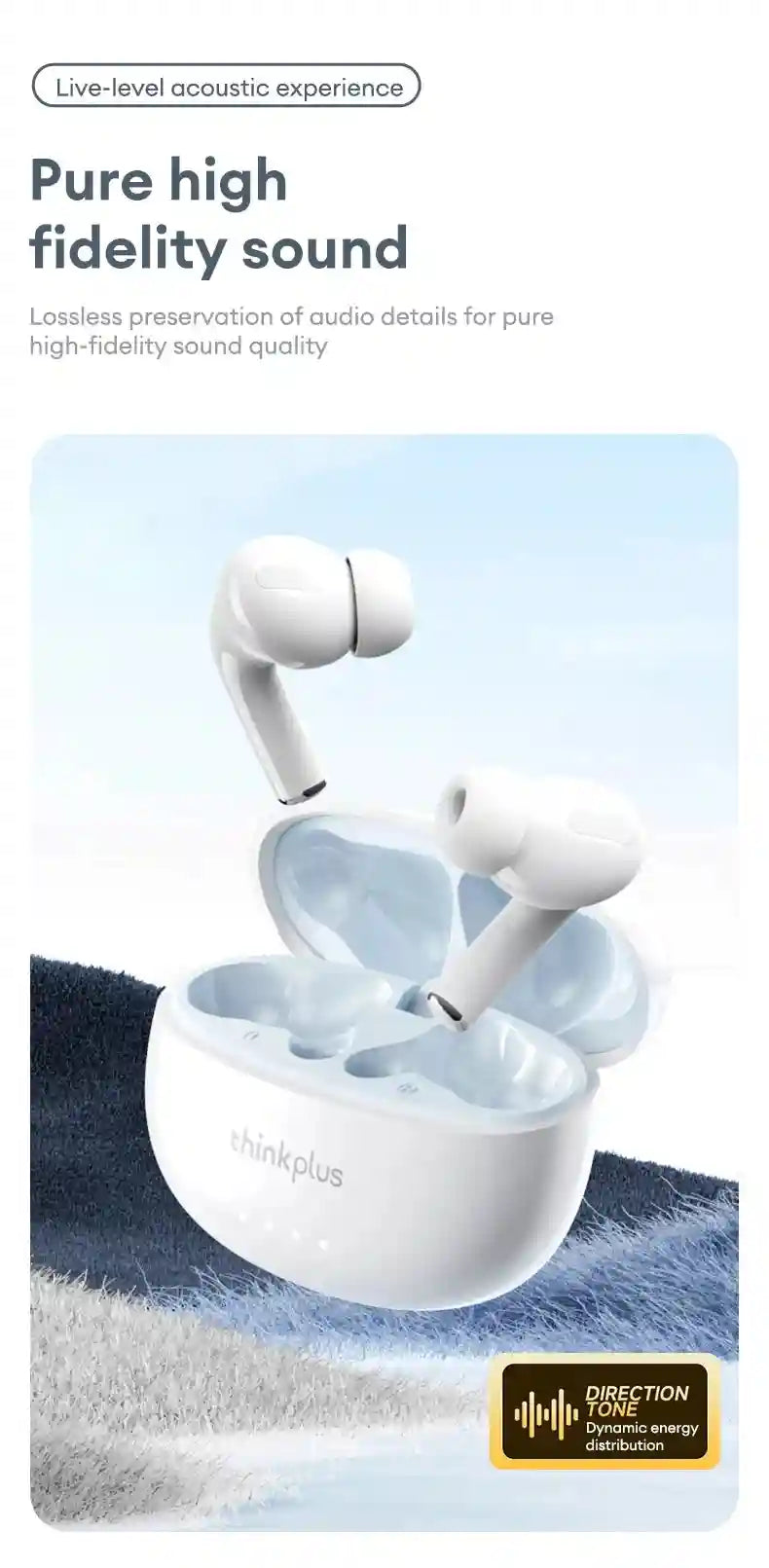 Lenovo LP5 Pro Wireless Earbuds - Low Latency Gaming Headset Tidesmit