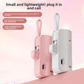Portable Charger 5000mAh with Built-in Cable - Compact Fast Power Bank 5000mAh Tidesmit