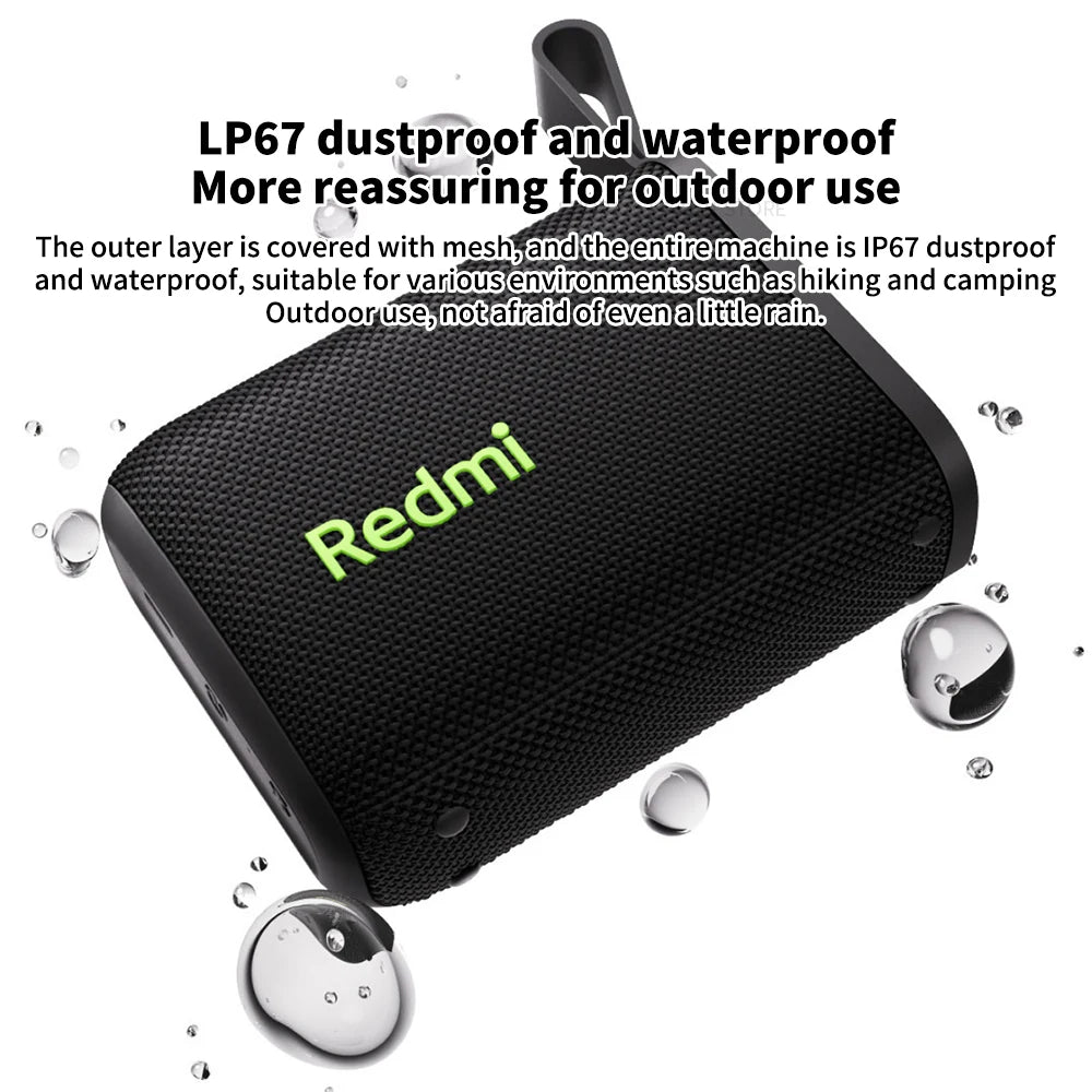 NEW Redmi Portable Bluetooth Speaker Outdoor IP67 Stereo Powerful Sound  Box BT5.3 RGB Dual Pairing TWS Connectivity Colorful