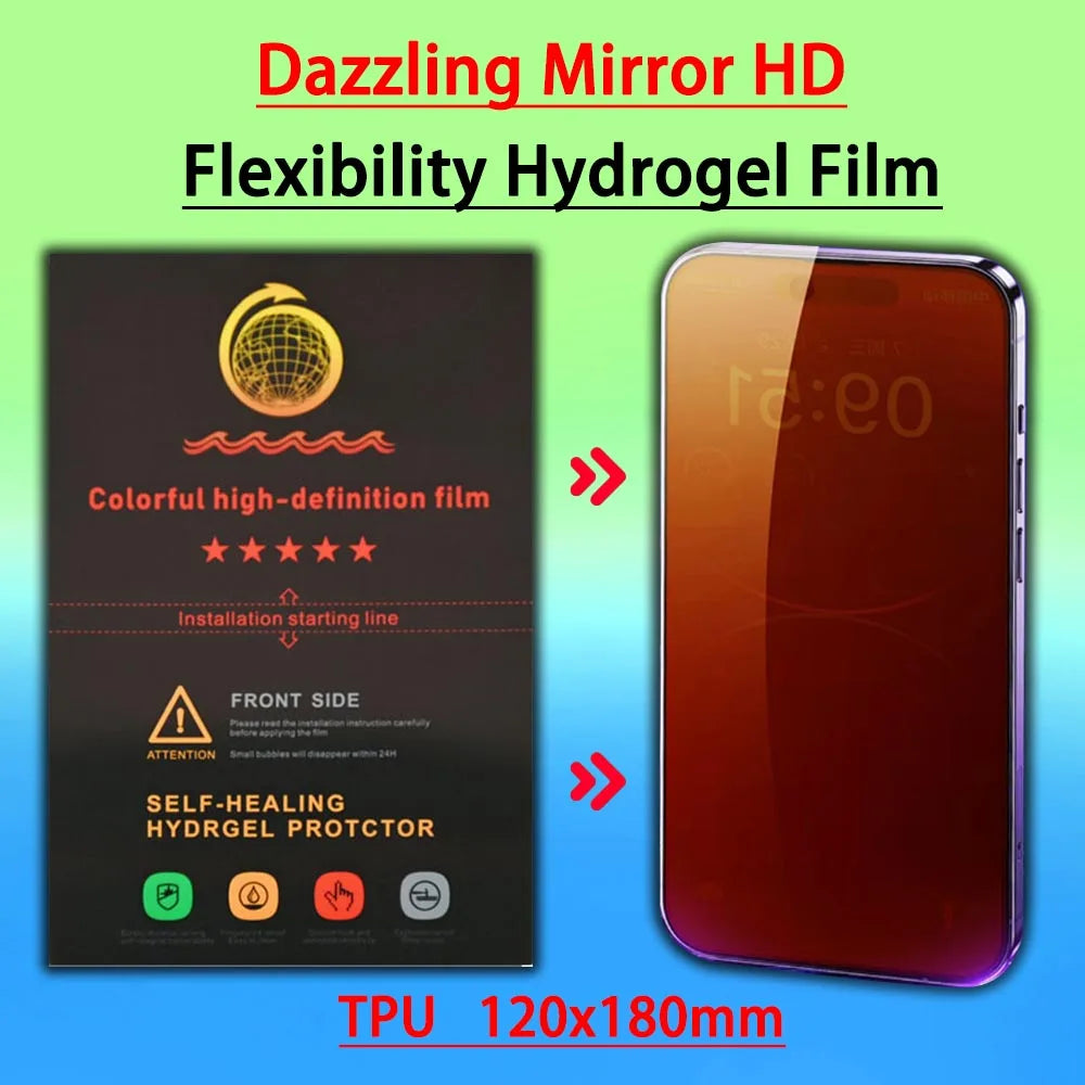 50PCS HD MATTE Privacy Blue Frosted Protection Flexible Hydrogel Film For Mobile Phone Screen Protective Film Cutting Machine