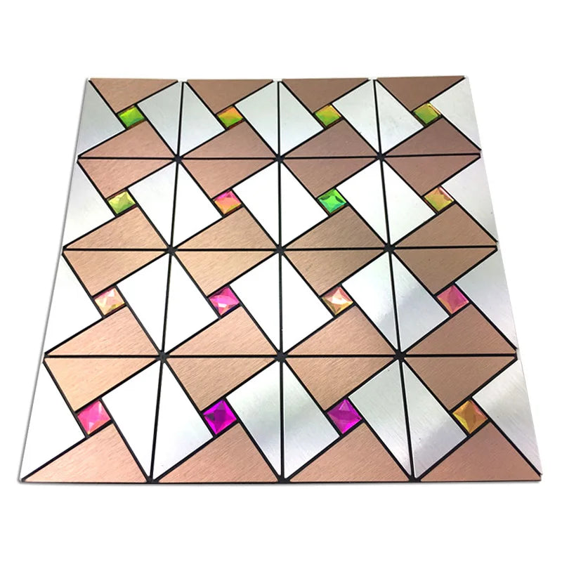 5 Pcs Self Adhesive Mosaic Stick Wall Tile Backsplash Bathroom Washbasin Living Room Home Background KTV Decor Wall Decals