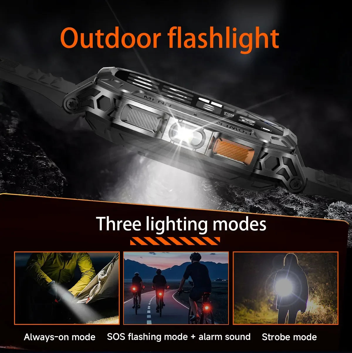 2026 New 1400mAh Big Battery Smart Watch Men Outdoor GPS Flashlight 10ATM Waterproof Bluetooth Call AMOLED HD Sports Smartwatch