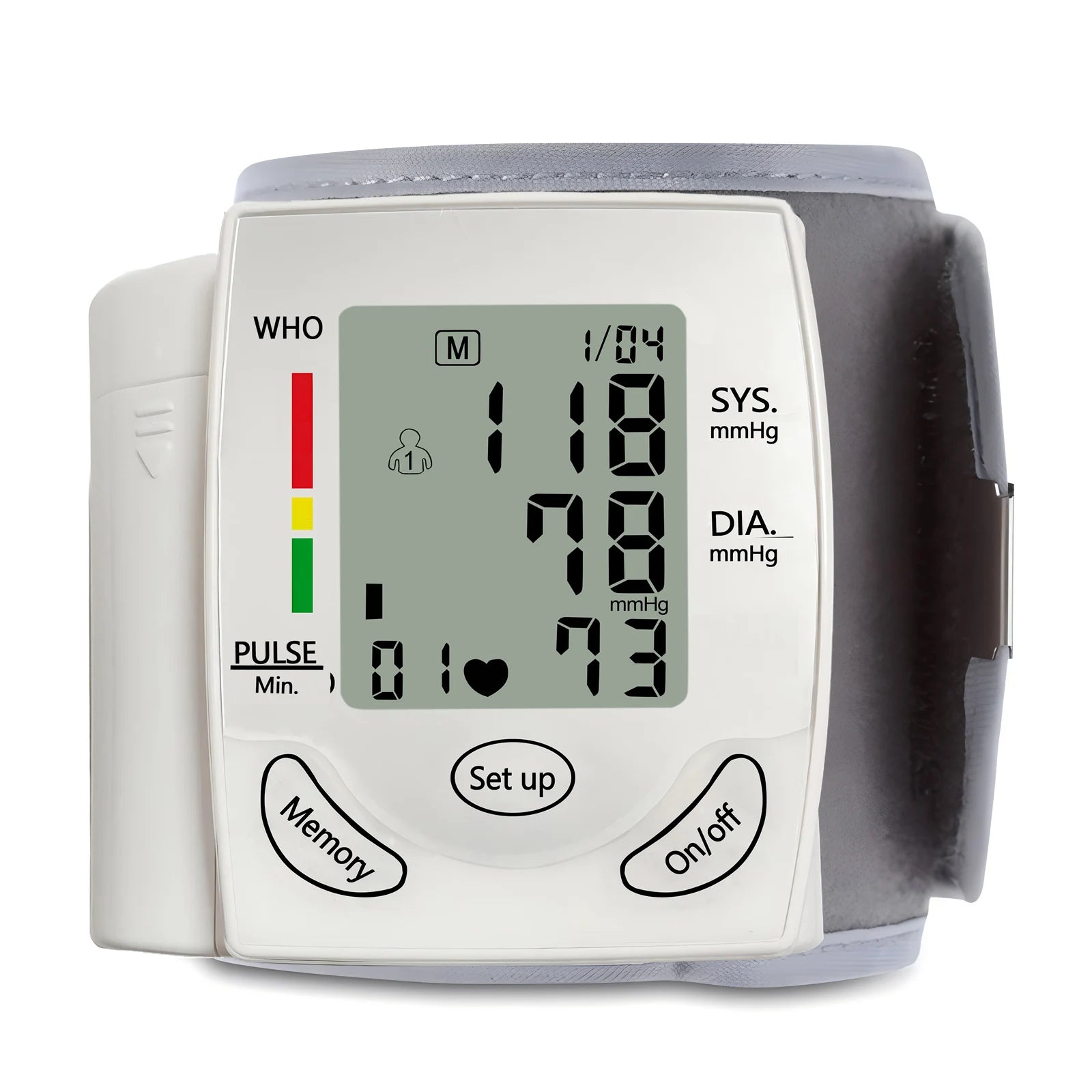 Electronic Blood Pressure Monitor Medical Home Wrist Blood Pressure Monitor Heart Rate Measuring Device Wrist Sphygmomanometer