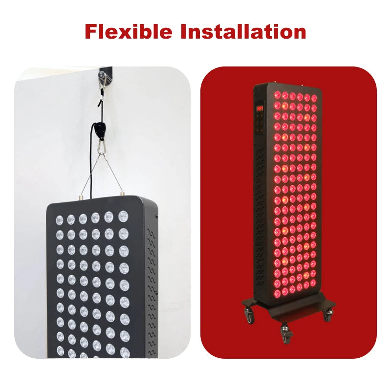 Medical Grade Red Light Therapy Panel For Face Body Dual Chip 630 660 670nm & 810 830 850 1060nm Near Infrared LED Beauty Device