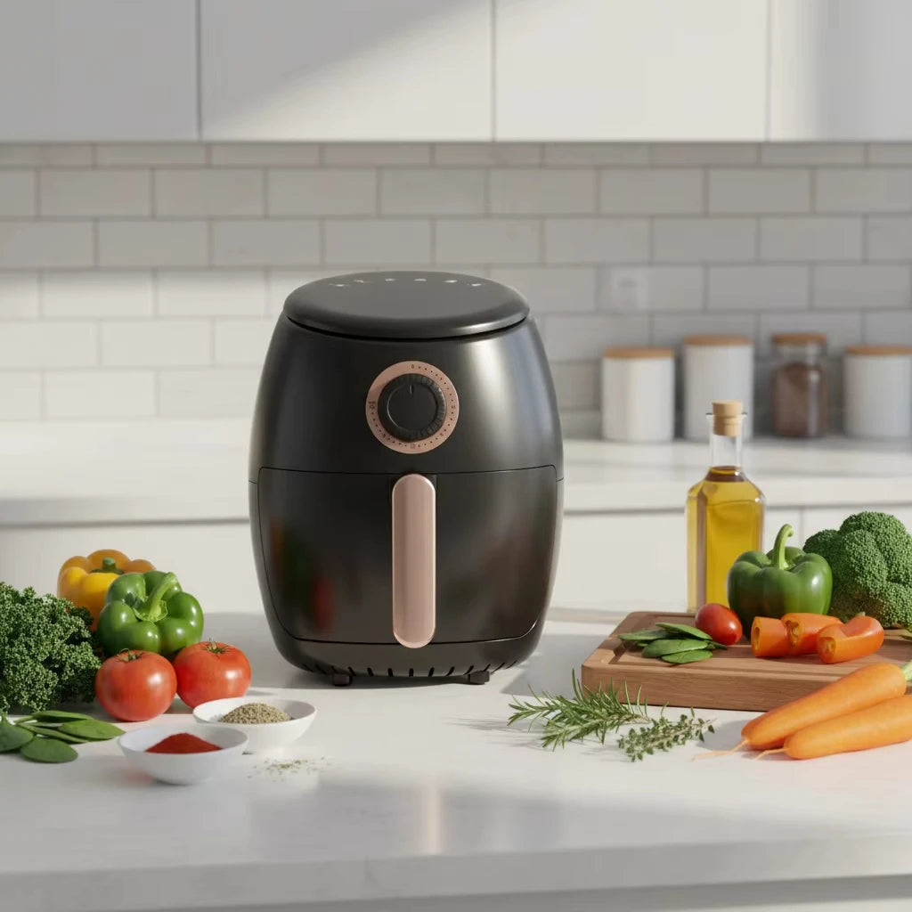 Electric Classic Mechanical Air Fryer 2L Mini Oil Free Baking Energy Saving High Quality Household