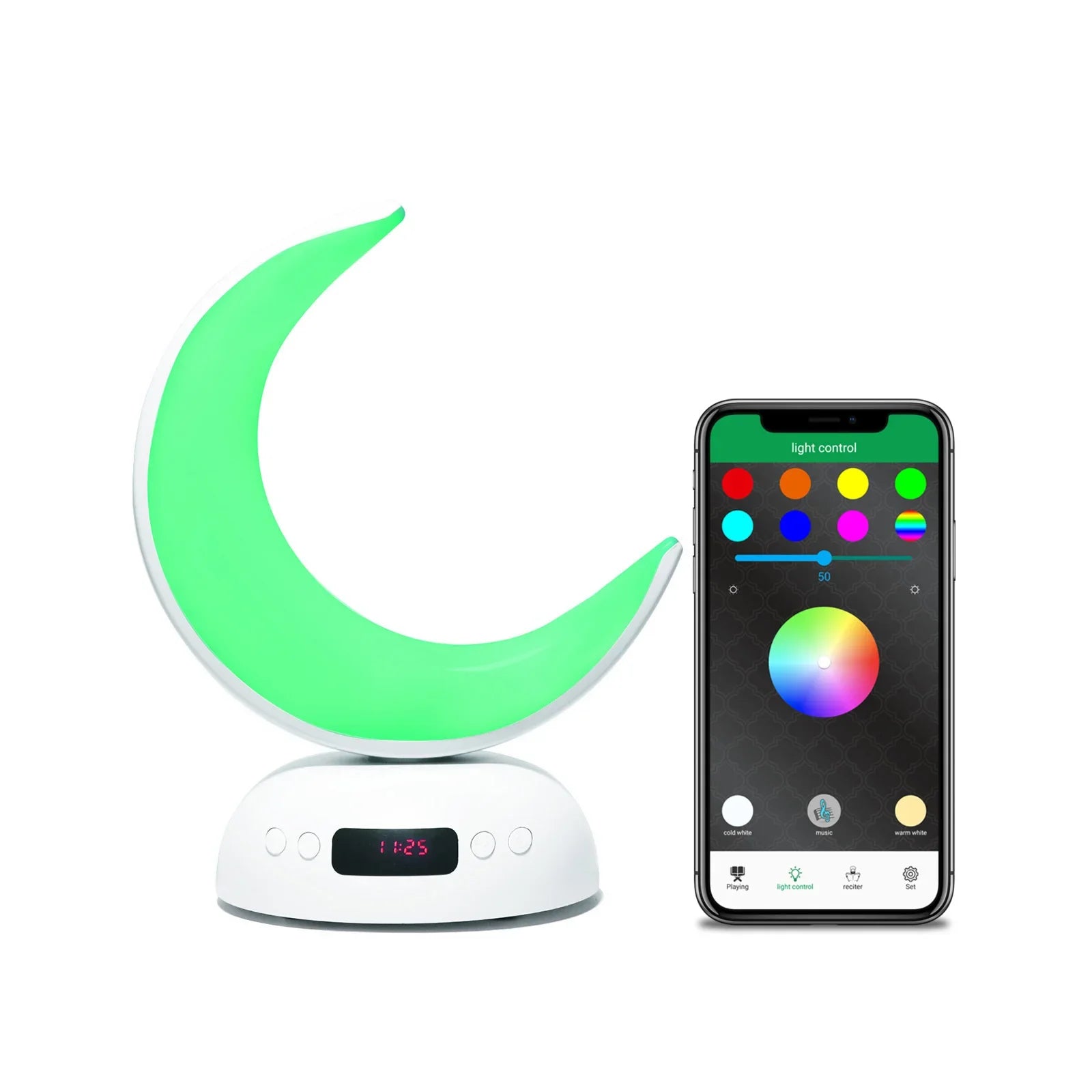 Quran Azan Clock Islam Muslim Arabic Koran Bright Bluetooth Speaker Portable Night Light Lamp Holy Wireless Ramadan Islamic Arab