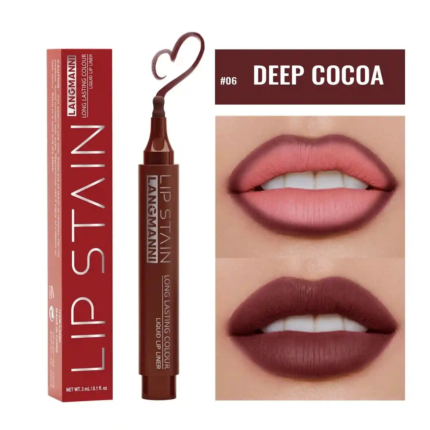Liquid Lip Liner Pencil: Long-Lasting Matte Contour Pen | Tidesmit Lip Care 06 Tidesmit