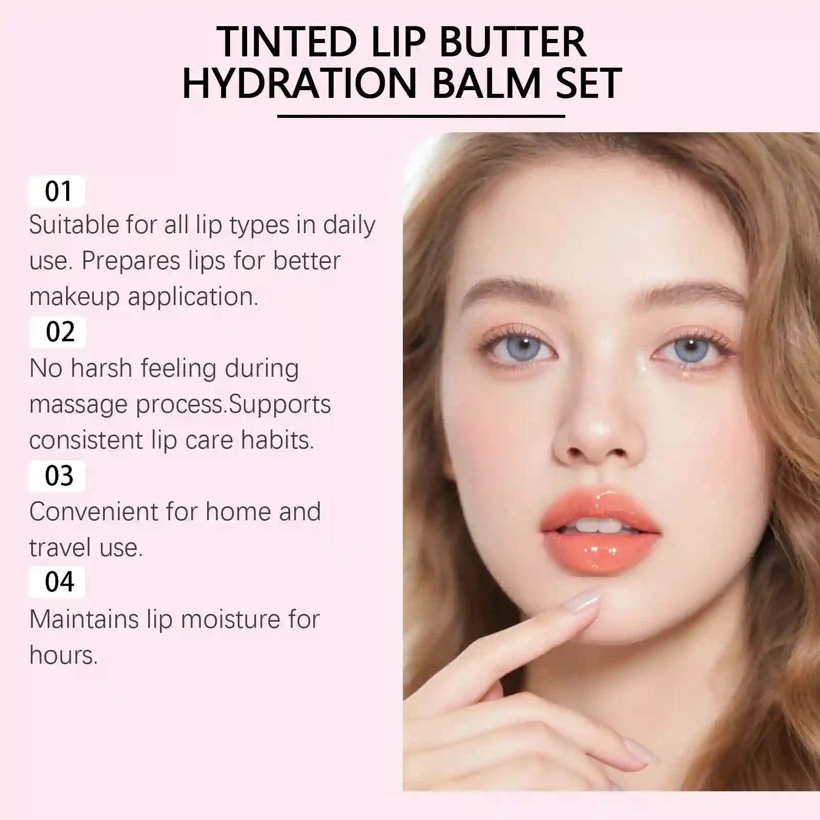 Hydrating Lip Care Set: Nourishing Long-Lasting Moisture Balm Treatment Lip Care Tidesmit