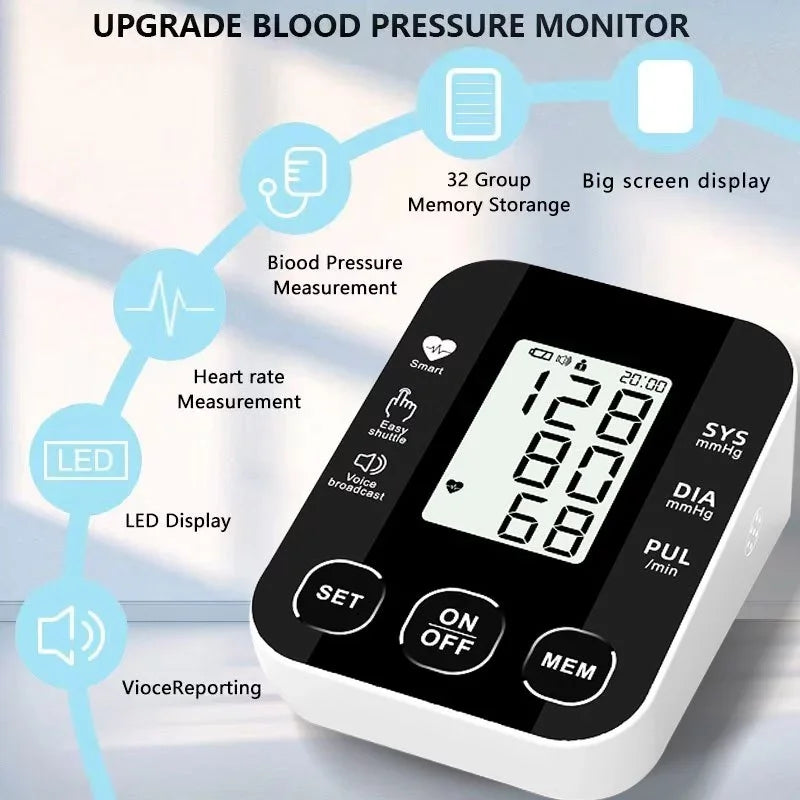 Blood Pressure Monitors for Home Use, Blood Pressure Machine Upper Arm with Large Wide Cuff Automatic Digital BP Machine