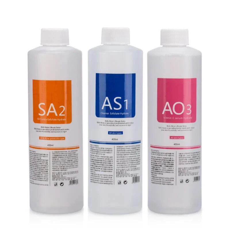 Hydra Facial Serum Kit 400ml - AS1 SA2 AO3 Aqua Peel Solutions Scrubs Treatments Tidesmit