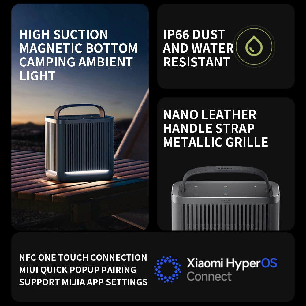 Xiaomi Outdoor Bluetooth Speaker Camp Six-Unit Flagship Acoustics, Co-Tuned with Harman, 14-Hour Long Battery Life
