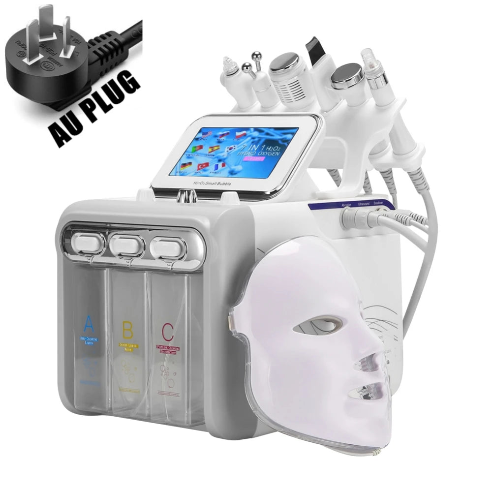 7-in-1 Hydro Dermabrasion Machine | Professional Facial Cleansing System Body Shaping Massage Equipment AU PLUG Tidesmit