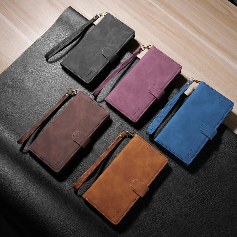 Redmi Note Wallet Case - Shock-Absorbing Leather Flip Cover Tidesmit