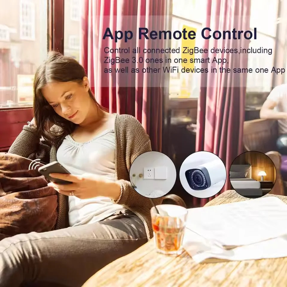 ZigBee Smart Hub Gateway for Alexa and Google Home - Wired or Wireless Tidesmit
