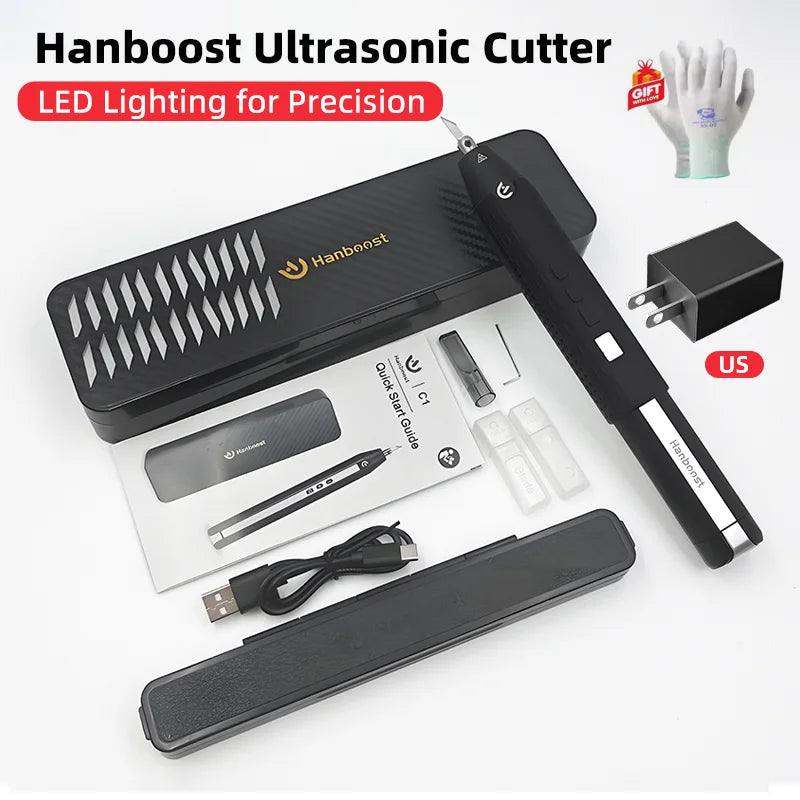 Cordless Ultrasonic Cutter 40KHz Precision Craft Tool for Acrylic Leather Model and More Creative Craft Tool