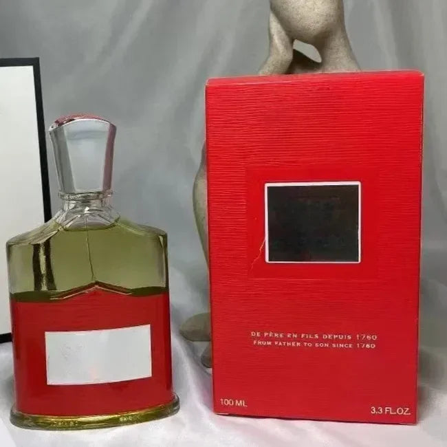 Napoleon's Water 100ml Parfum: Red bottle, long-lasting fruity floral cologne for men, luxury fragrance with box.
