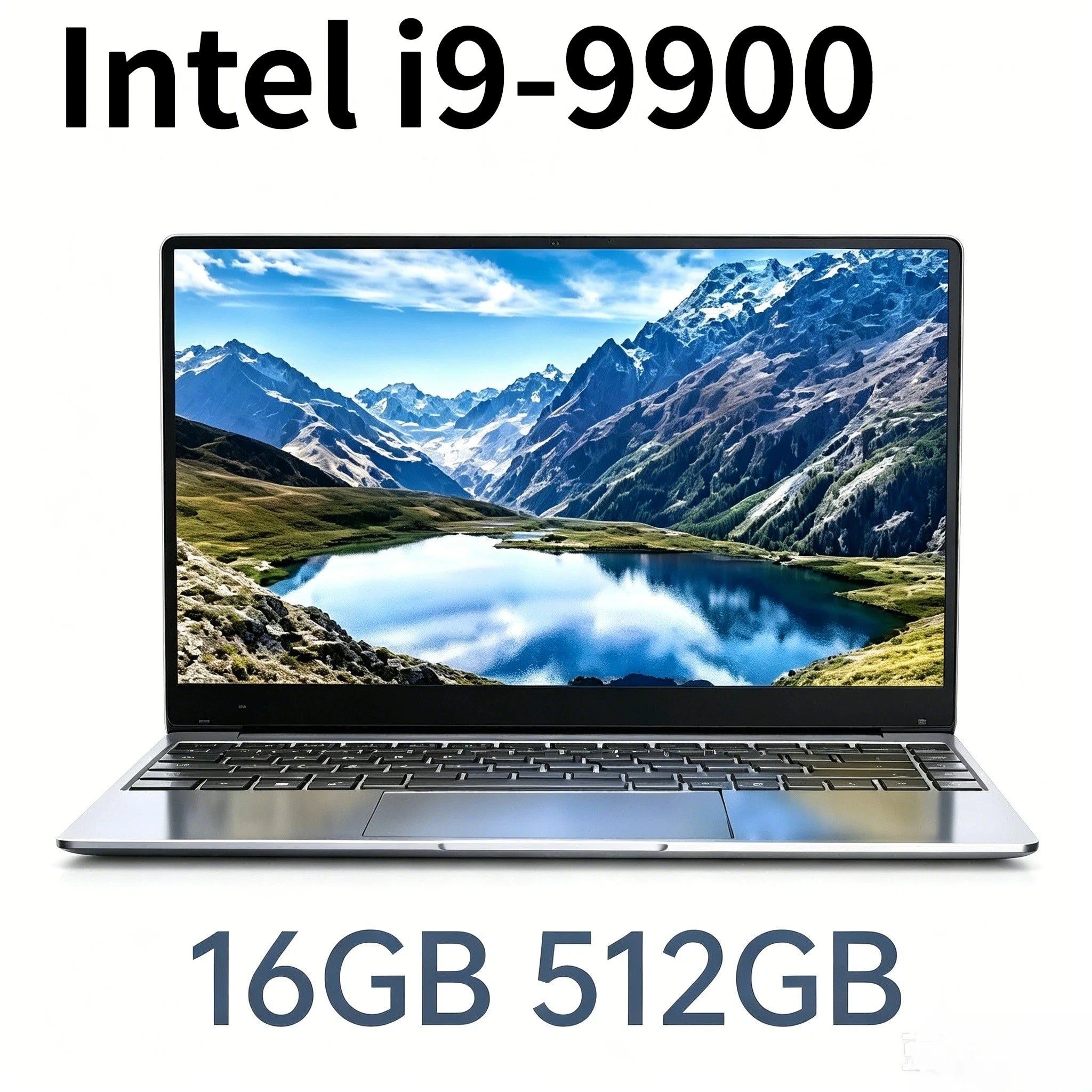 15.6 Inch Ultra Slim Windows 11 Laptop Computer 32GB RAM 512GB 1TB SSD Intel i9 9900 Notebook Gamer 1920x1080 Office PC Max Pro